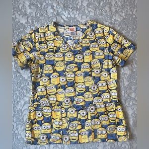 Minions scrub top